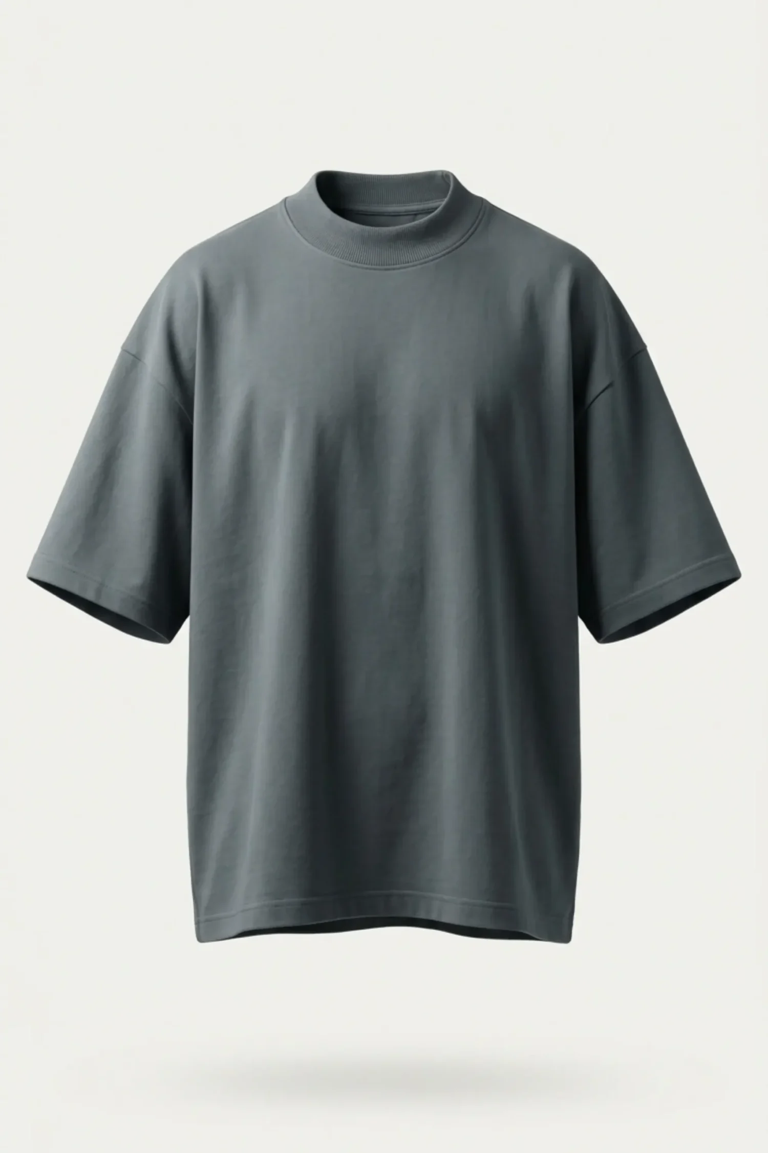 camiseta brio co. - heavyweight oversized — cor - cinza ardósia
