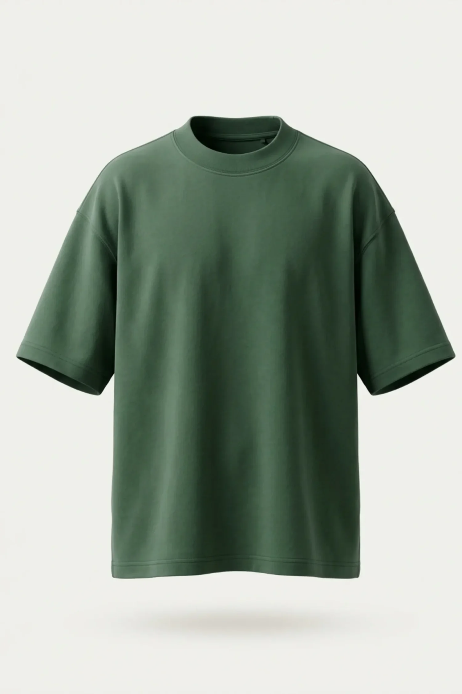 camiseta brio co. streetwear - heavyweight oversized — cor - verde musgo estone